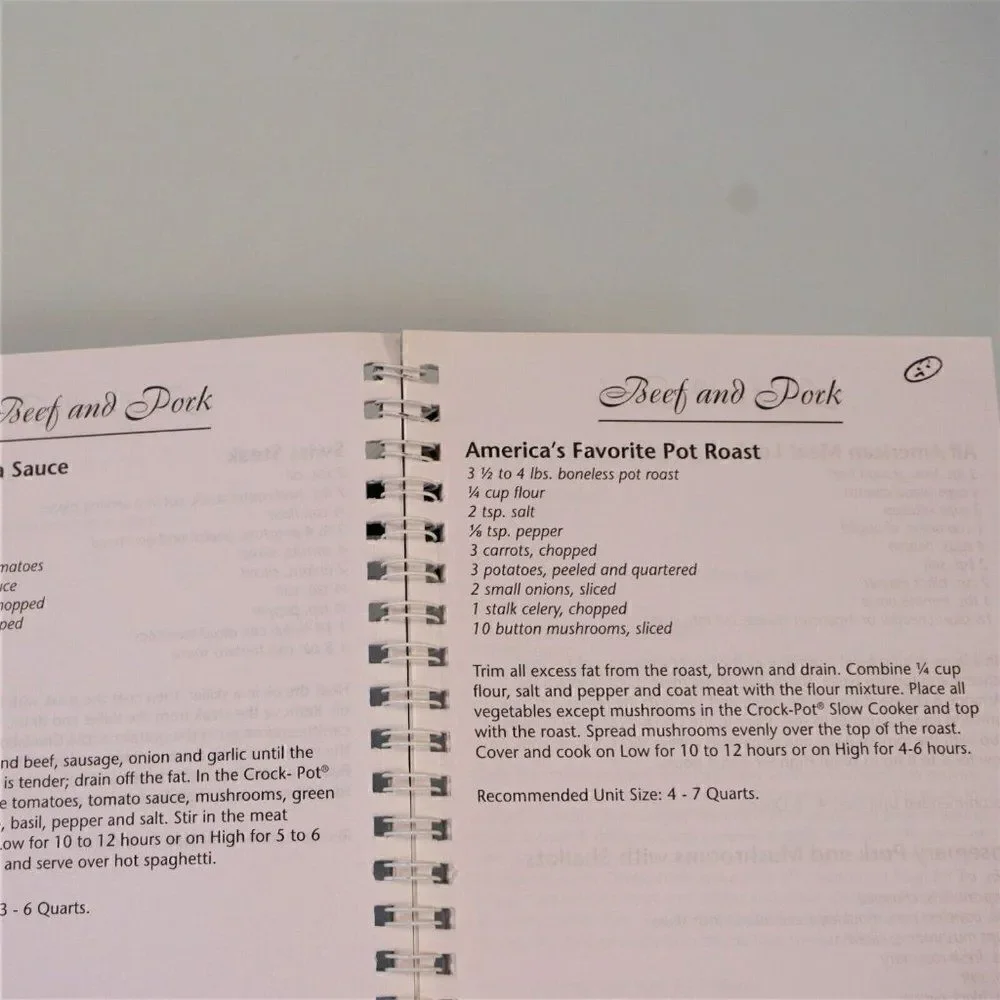 Crockpot Cookbook And Owners Manual SUNBEAM 2016